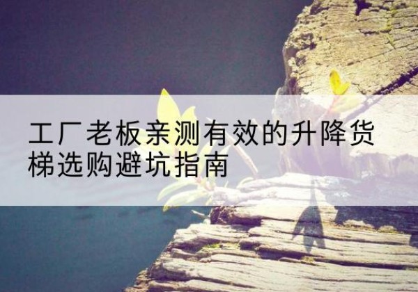 铜山升降货梯怎么选-工厂老板亲测有效的升降货梯选购避坑指南